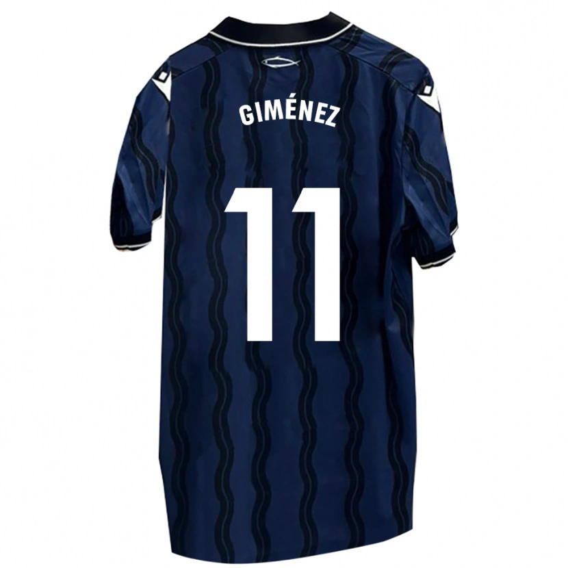 Danxen Kvinder Gonzalo Giménez #11 Mørkeblå Sort Udebane Spillertrøjer 2025/26 Trøje T-Shirt