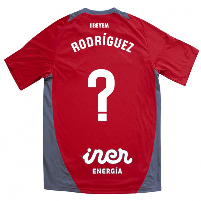 Danxen Kvinder Diego Rodríguez #0 Rød Grå Udebane Spillertrøjer 2025/26 Trøje T-Shirt