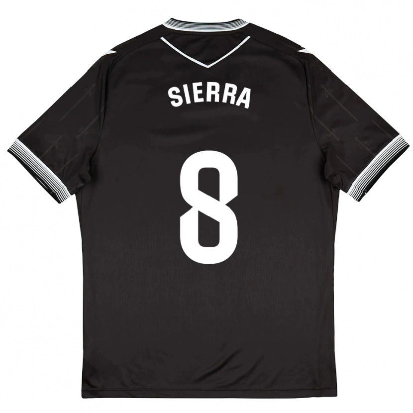 Danxen Kvinder Grego Sierra #8 Sort Hvid Udebane Spillertrøjer 2025/26 Trøje T-Shirt