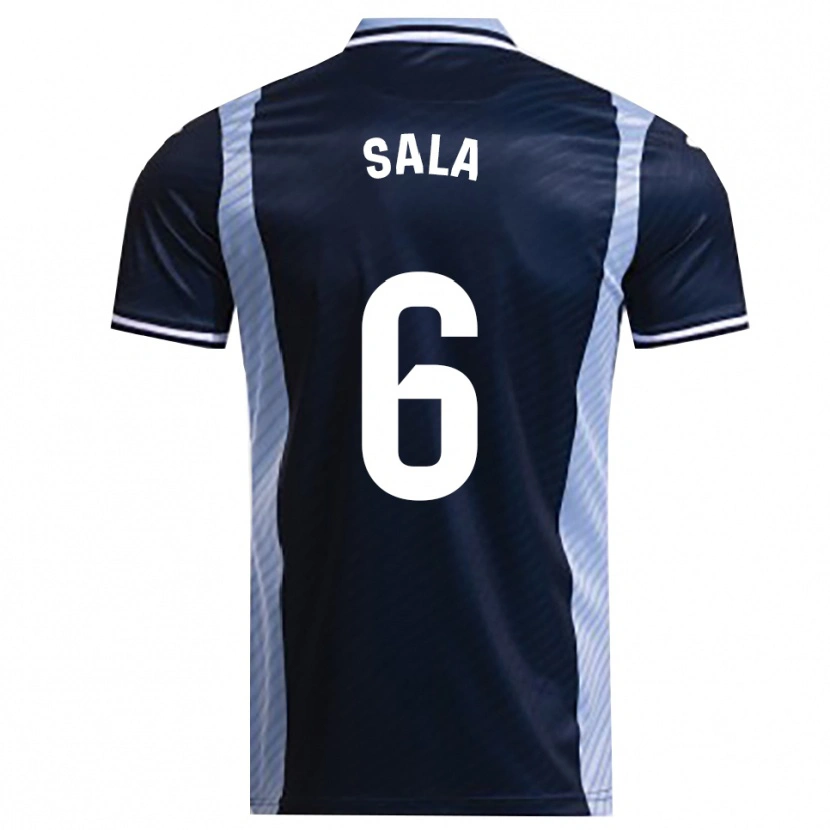 Danxen Kvinder Álex Sala #6 Navy Himmelblå Udebane Spillertrøjer 2025/26 Trøje T-Shirt