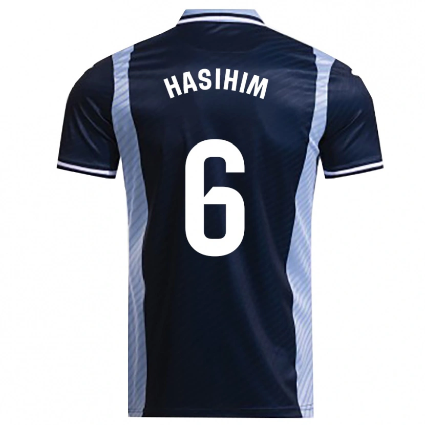 Danxen Kvinder Hasihim #6 Navy Himmelblå Udebane Spillertrøjer 2025/26 Trøje T-Shirt
