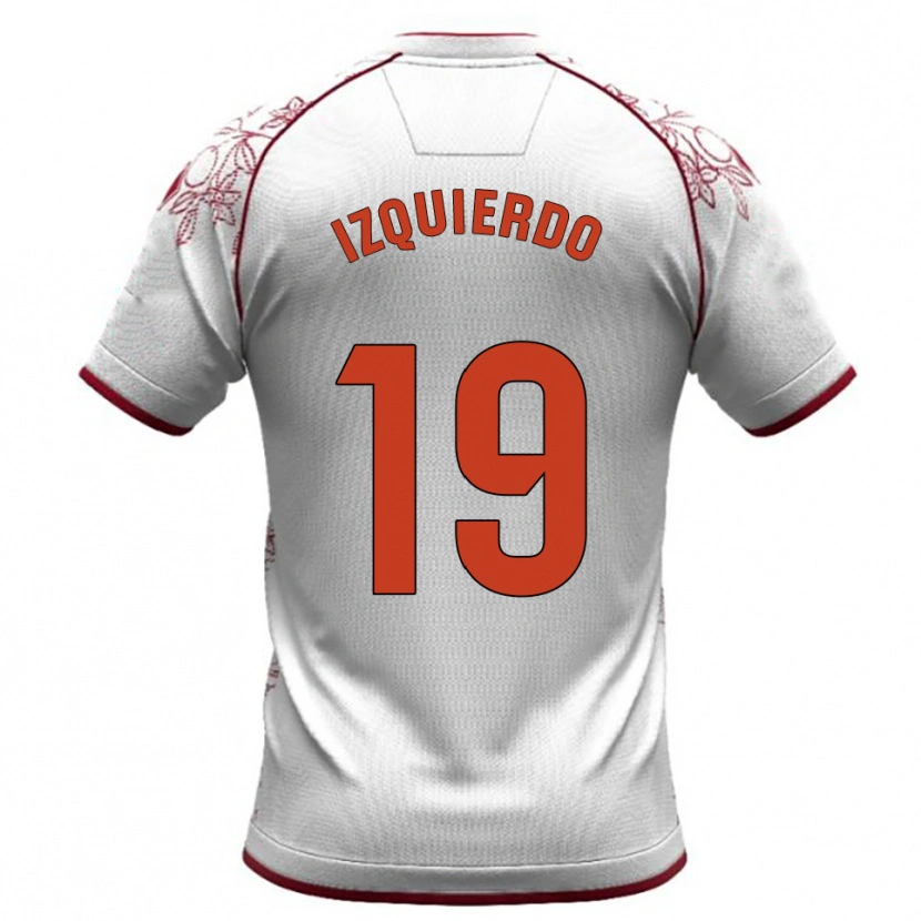 Danxen Kvinder Yeray Izquierdo #19 Hvid Bordeaux Udebane Spillertrøjer 2025/26 Trøje T-Shirt