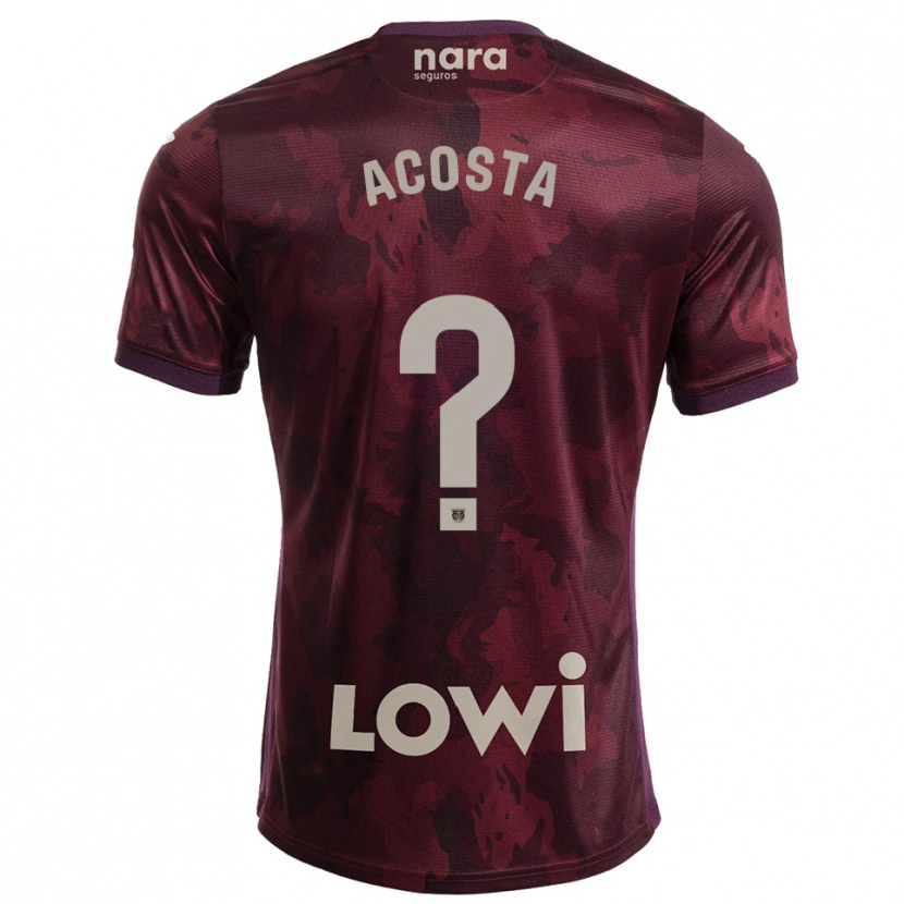 Danxen Kvinder Camilo Acosta #0 Bordeaux Hvid Udebane Spillertrøjer 2025/26 Trøje T-Shirt