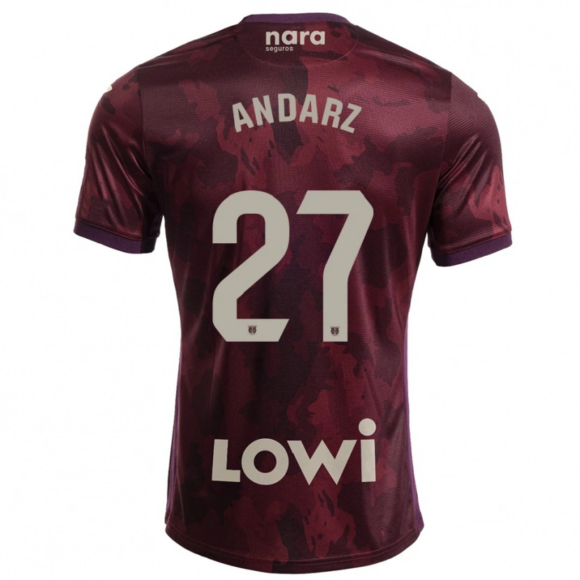 Danxen Kvinder Nima Andarz #27 Bordeaux Hvid Udebane Spillertrøjer 2025/26 Trøje T-Shirt