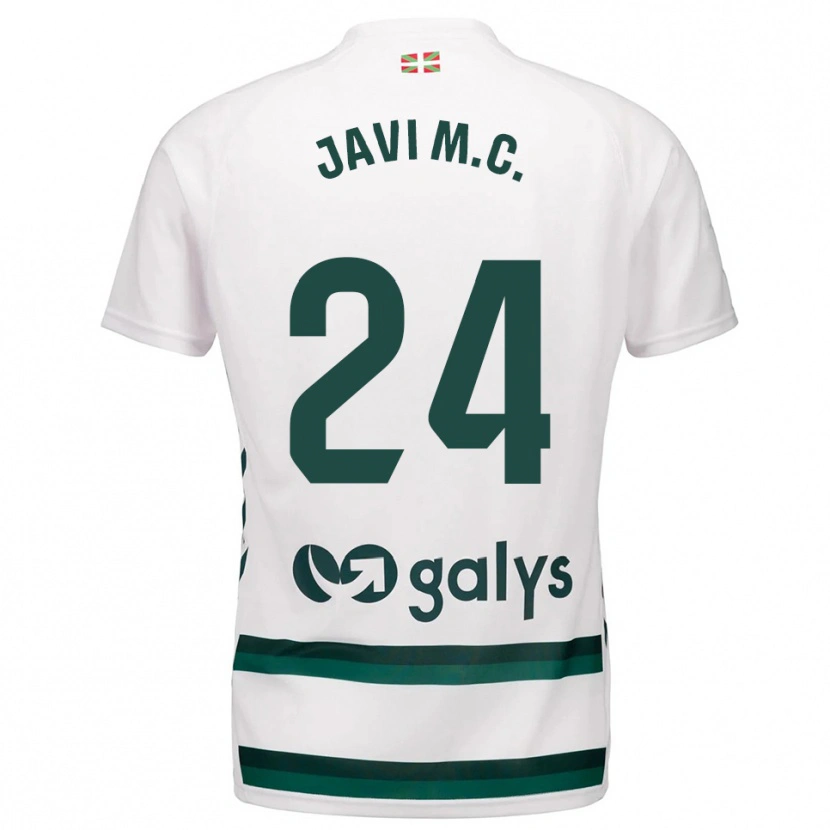 Danxen Kvinder Javi Martínez #24 Hvid Grøn Udebane Spillertrøjer 2025/26 Trøje T-Shirt
