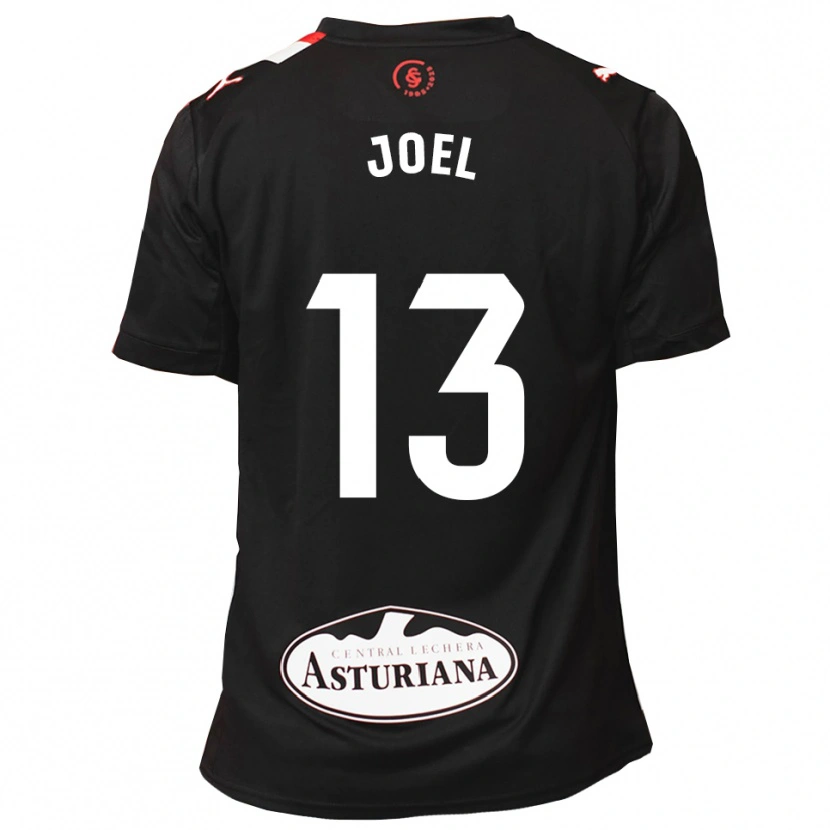 Danxen Kvinder Christian Joel #13 Sort Hvid Udebane Spillertrøjer 2025/26 Trøje T-Shirt