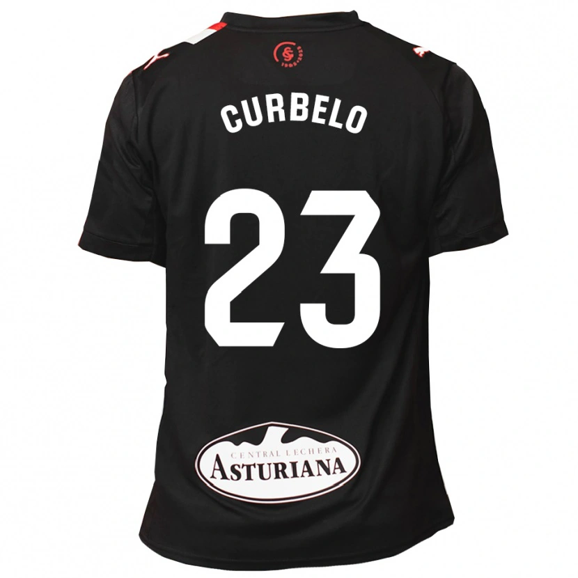 Danxen Kvinder Eric Curbelo #23 Sort Hvid Udebane Spillertrøjer 2025/26 Trøje T-Shirt