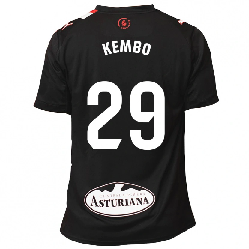 Danxen Kvinder Yann Kembo #29 Sort Hvid Udebane Spillertrøjer 2025/26 Trøje T-Shirt