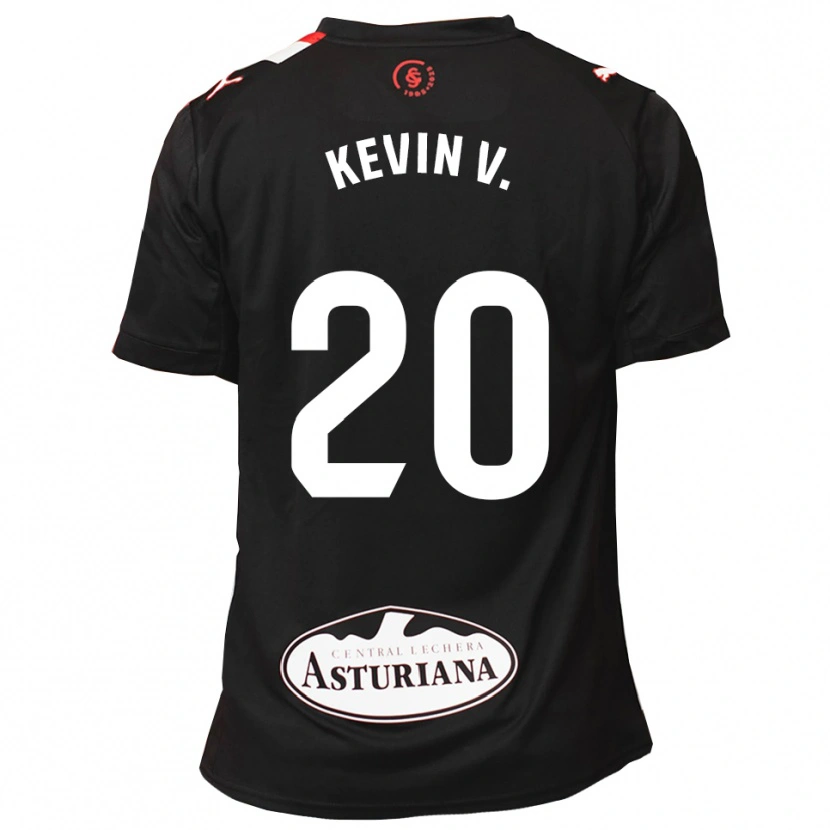 Danxen Kvinder Kevin Vázquez #20 Sort Hvid Udebane Spillertrøjer 2025/26 Trøje T-Shirt