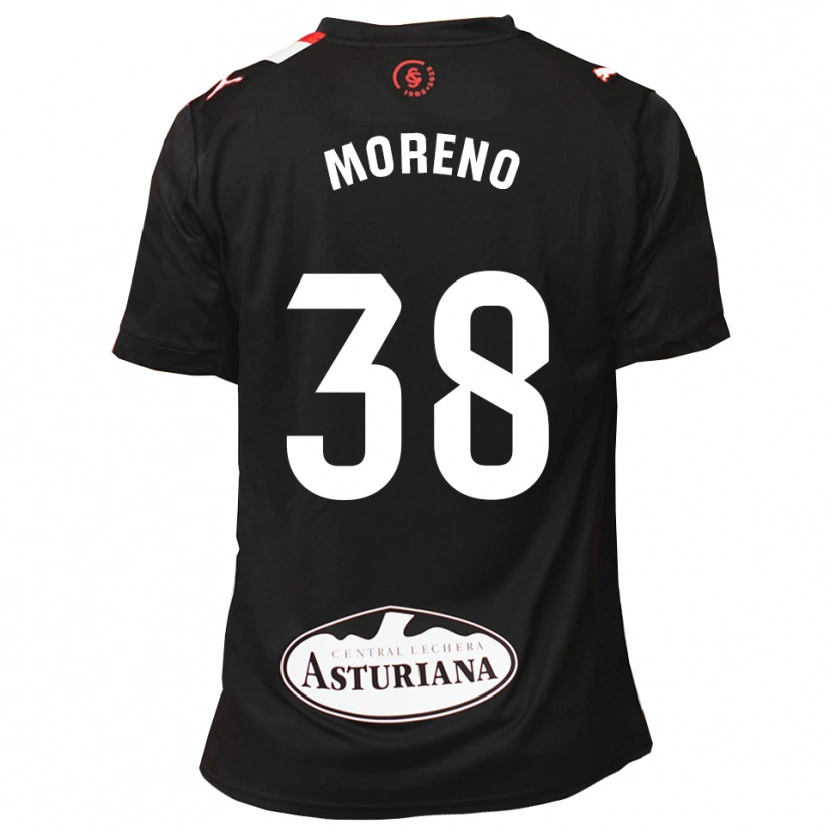 Danxen Kvinder Gerard Moreno #38 Sort Hvid Udebane Spillertrøjer 2025/26 Trøje T-Shirt