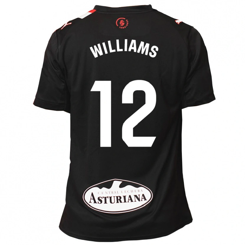 Danxen Kvinder Aaron Williams #12 Sort Hvid Udebane Spillertrøjer 2025/26 Trøje T-Shirt