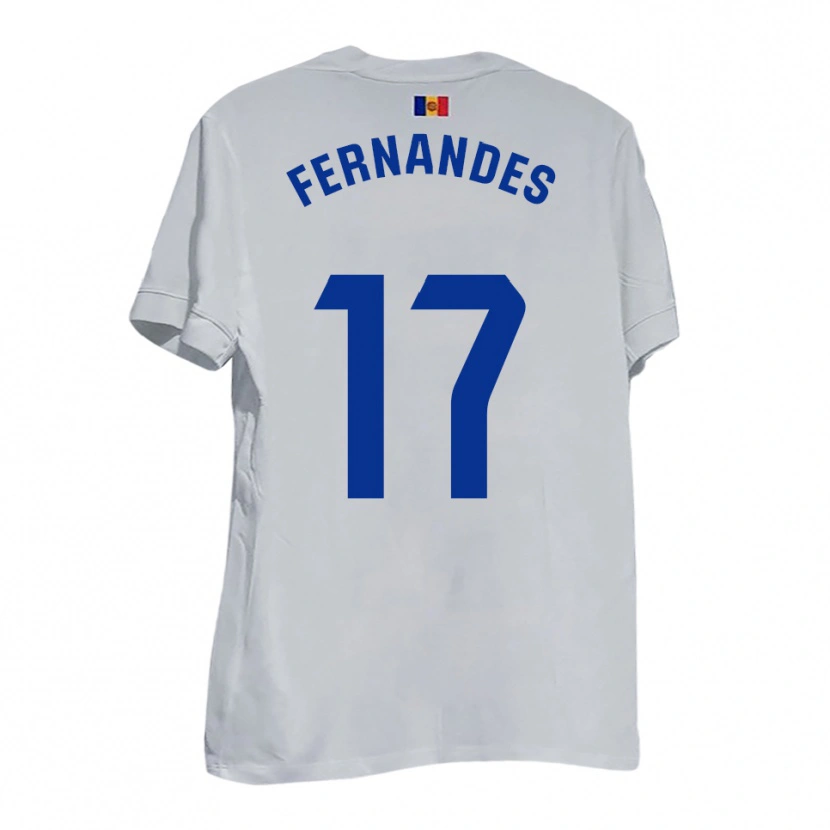 Danxen Kvinder Saúl Fernandes #17 Hvid Blå Gul Udebane Spillertrøjer 2025/26 Trøje T-Shirt