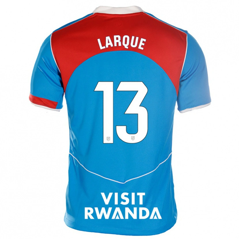 Danxen Kvinder Patricia Larqué #13 Blå Hvid Tredje Sæt Spillertrøjer 2025/26 Trøje T-Shirt