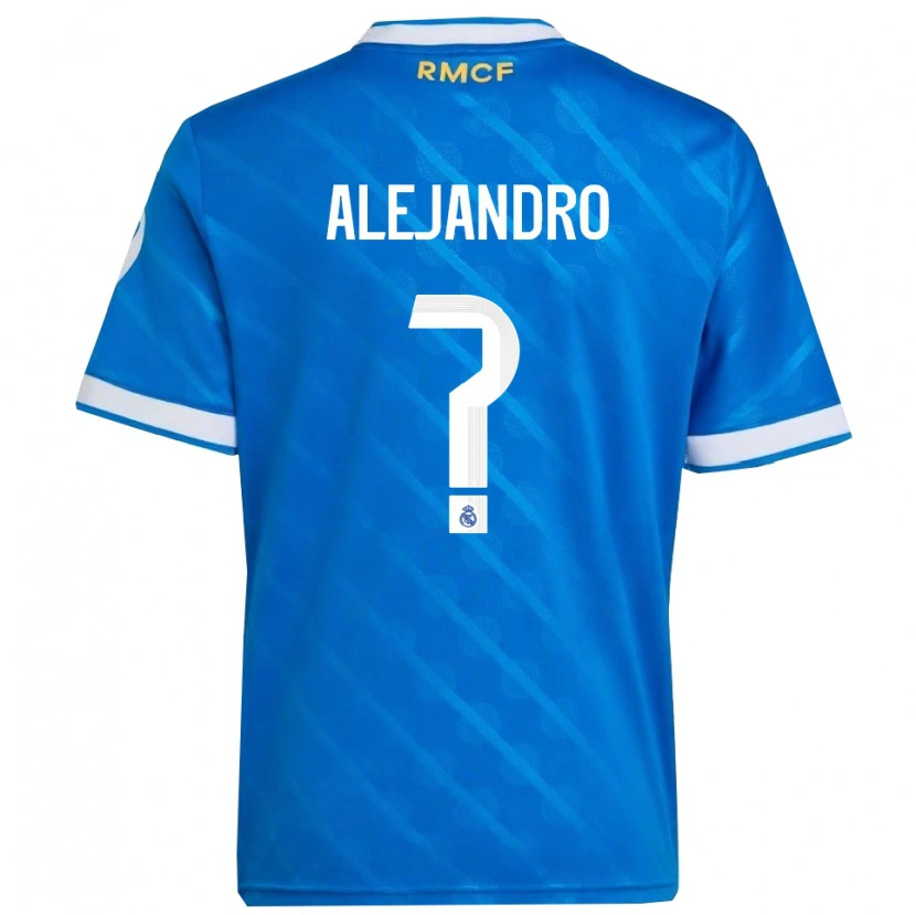 Danxen Kvinder Alejandro Hernández #0 Blå Hvid Tredje Sæt Spillertrøjer 2025/26 Trøje T-Shirt