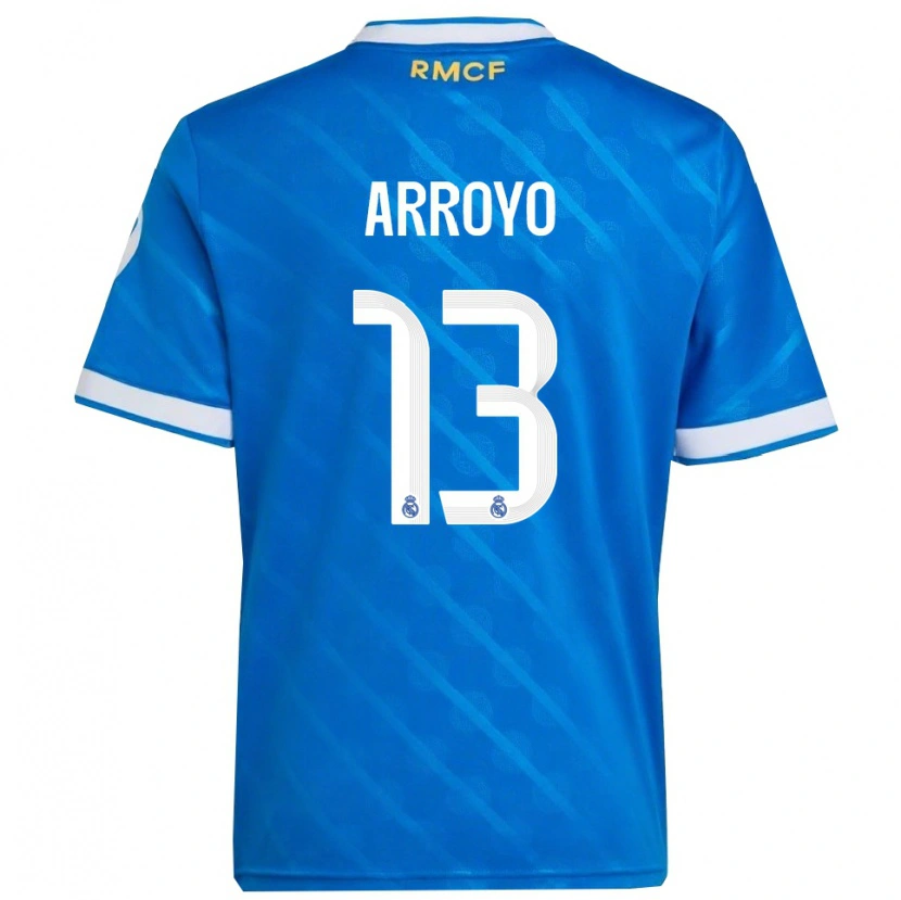 Danxen Kvinder Diego Arroyo #13 Blå Hvid Tredje Sæt Spillertrøjer 2025/26 Trøje T-Shirt