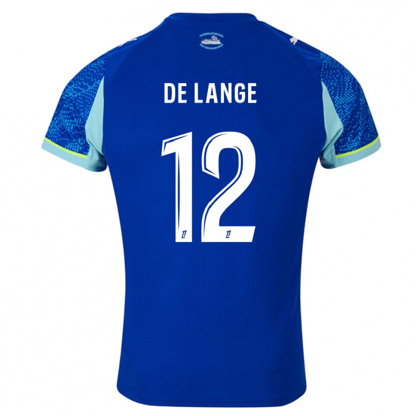 Danxen Kvinder Jeffrey De Lange #12 Himmelblå Hvid Tredje Sæt Spillertrøjer 2025/26 Trøje T-Shirt