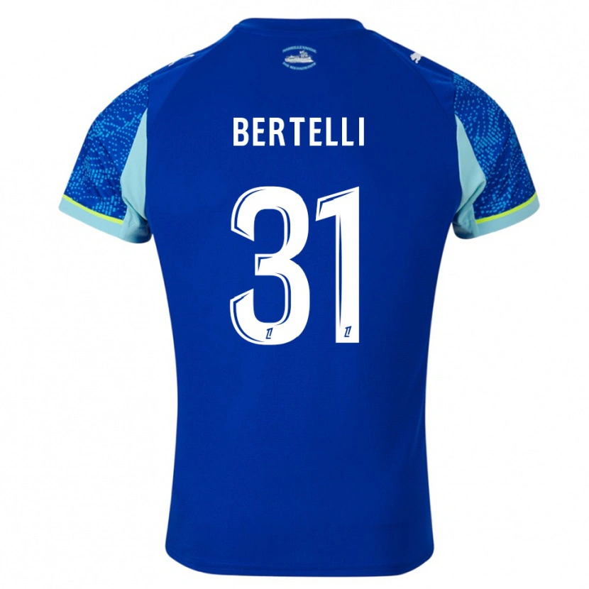 Danxen Kvinder Ugo Bertelli #31 Himmelblå Hvid Tredje Sæt Spillertrøjer 2025/26 Trøje T-Shirt