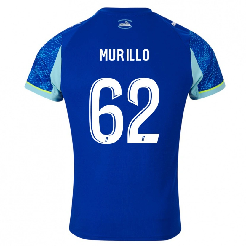 Danxen Kvinder Amir Murillo #62 Himmelblå Hvid Tredje Sæt Spillertrøjer 2025/26 Trøje T-Shirt