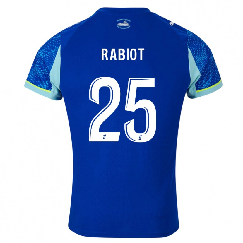 Danxen Kvinder Adrien Rabiot #25 Himmelblå Hvid Tredje Sæt Spillertrøjer 2025/26 Trøje T-Shirt