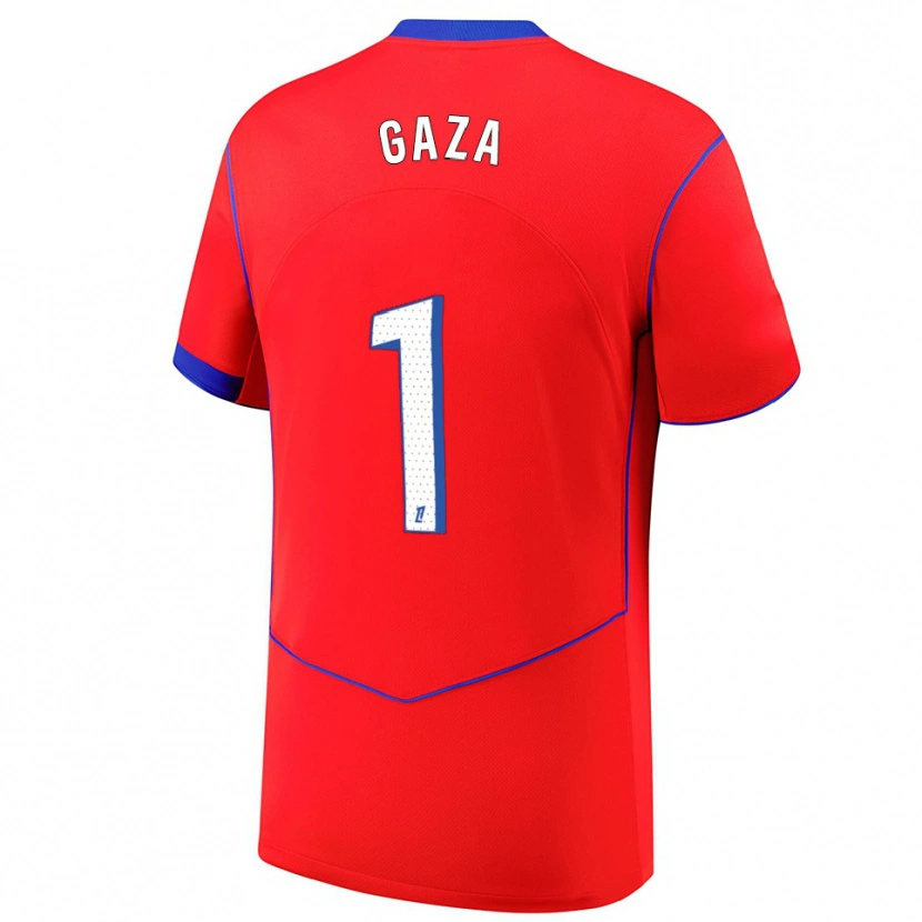 Danxen Kvinder Johnny Gaza #1 Rød Blå Hvid Tredje Sæt Spillertrøjer 2025/26 Trøje T-Shirt