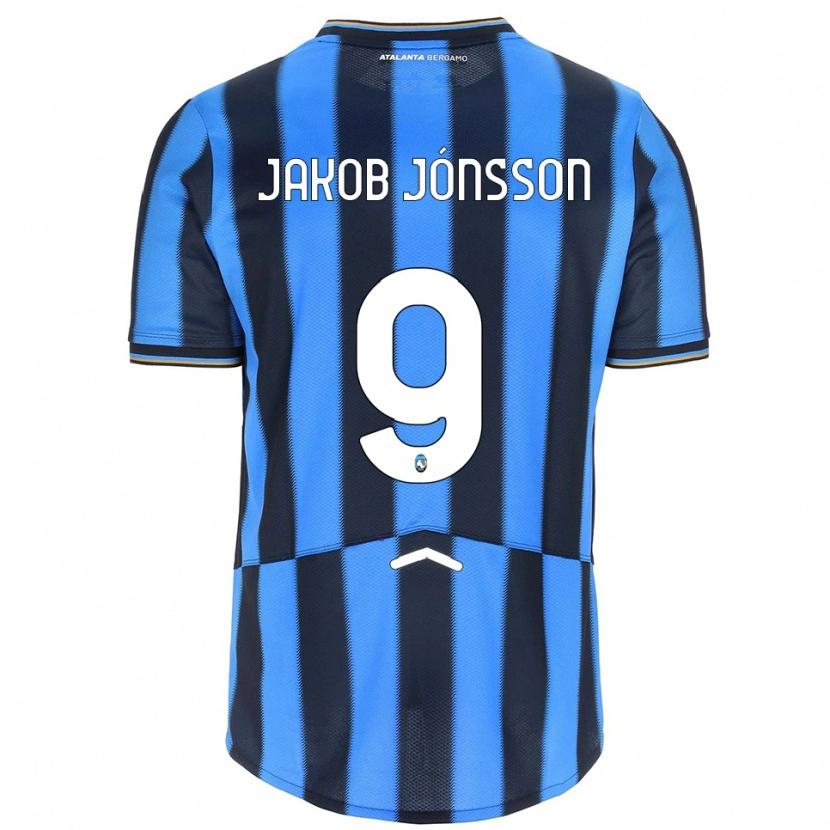 Danxen Børn Birkir Jakob Jónsson #9 Lyseblå Sort Hjemmebane Spillertrøjer 2025/26 Trøje T-Shirt
