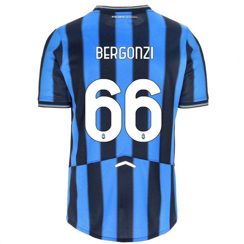Danxen Børn Federico Bergonzi #66 Lyseblå Sort Hjemmebane Spillertrøjer 2025/26 Trøje T-Shirt