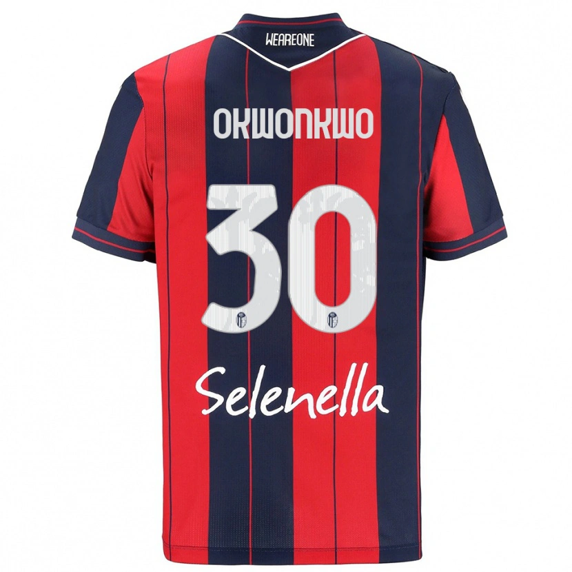 Danxen Børn Orji Okwonkwo #30 Rød Navy Hjemmebane Spillertrøjer 2025/26 Trøje T-Shirt