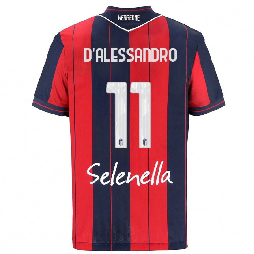 Danxen Børn Giuliano D'alessandro #11 Rød Navy Hjemmebane Spillertrøjer 2025/26 Trøje T-Shirt