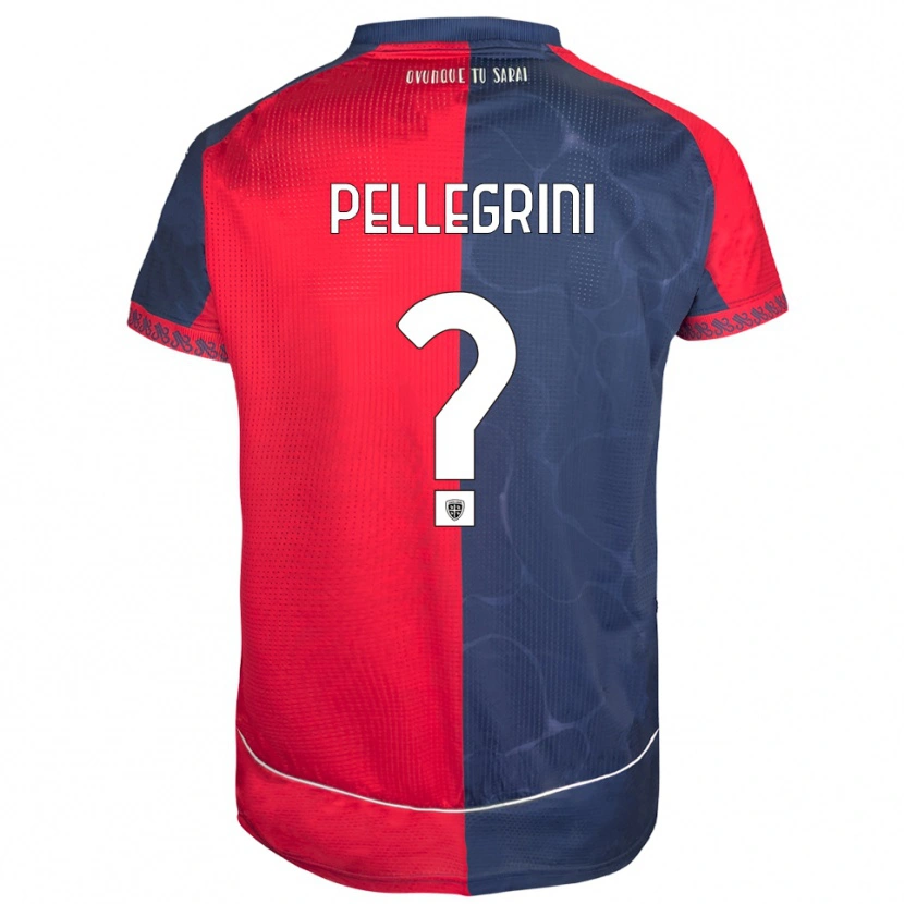 Danxen Børn Nicolò Pellegrini #0 Rød Navy Hjemmebane Spillertrøjer 2025/26 Trøje T-Shirt