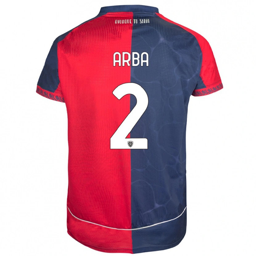 Danxen Børn Federico Arba #2 Rød Navy Hjemmebane Spillertrøjer 2025/26 Trøje T-Shirt