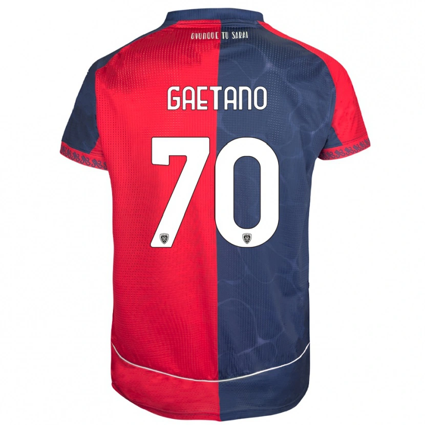 Danxen Børn Gianluca Gaetano #70 Rød Navy Hjemmebane Spillertrøjer 2025/26 Trøje T-Shirt