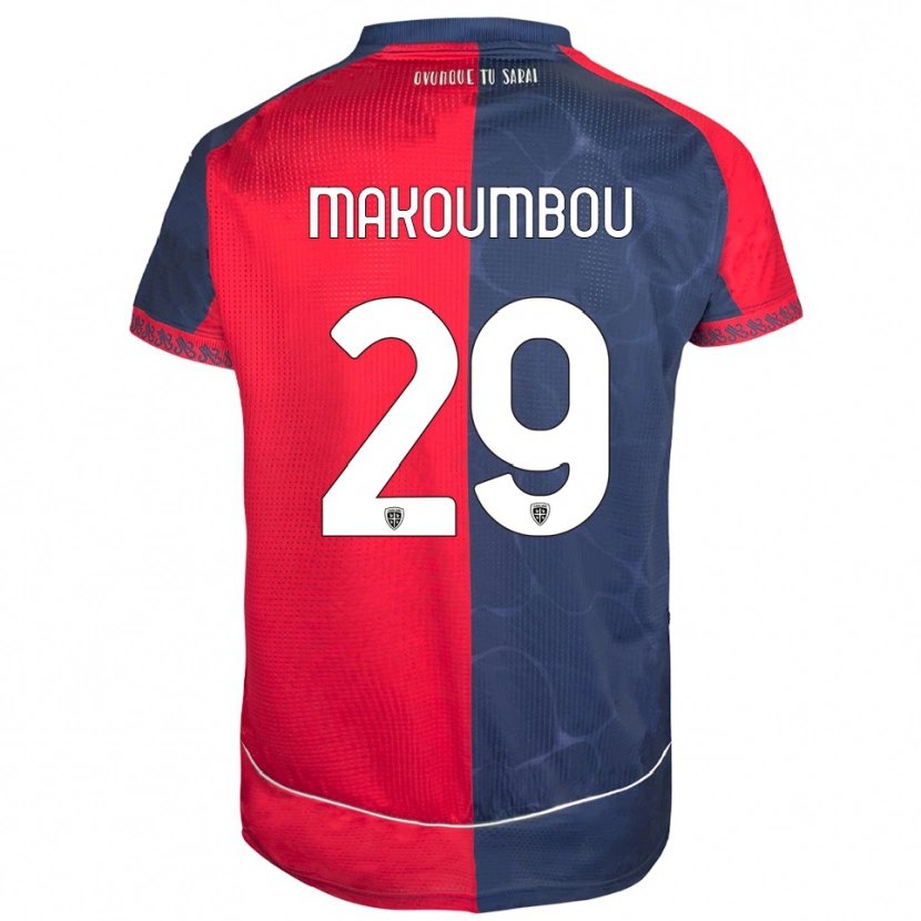 Danxen Børn Antoine Makoumbou #29 Rød Navy Hjemmebane Spillertrøjer 2025/26 Trøje T-Shirt