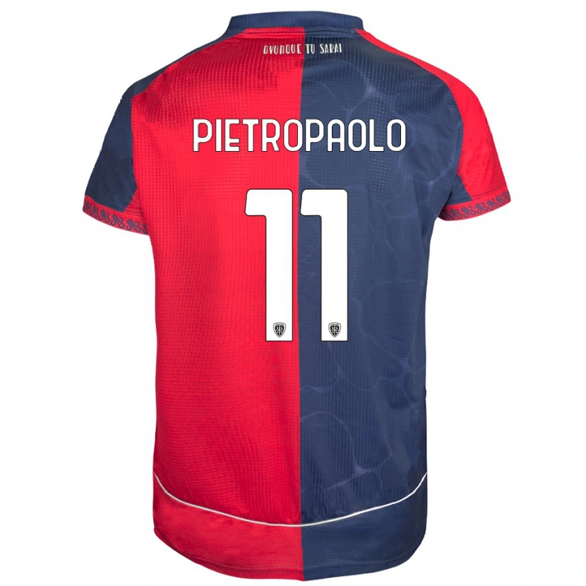 Danxen Børn Mario Pietropaolo #11 Rød Navy Hjemmebane Spillertrøjer 2025/26 Trøje T-Shirt