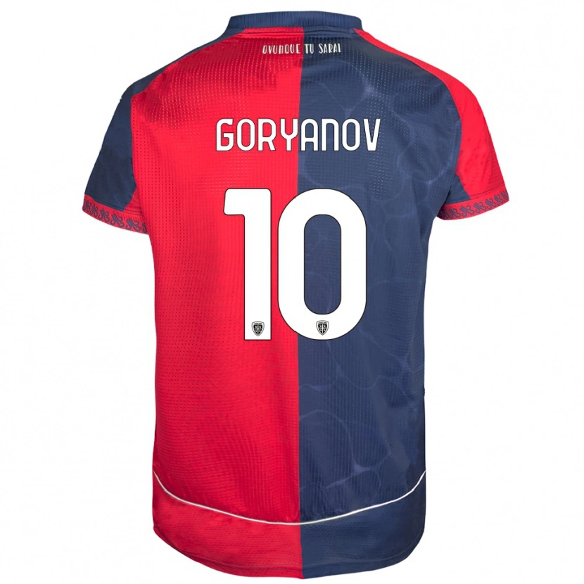 Danxen Børn Kristiyan Goryanov #10 Rød Navy Hjemmebane Spillertrøjer 2025/26 Trøje T-Shirt