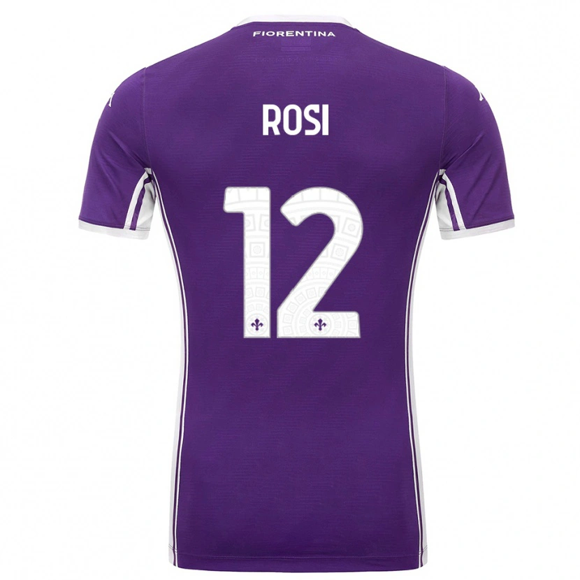 Danxen Børn Ettore Rosi #12 Lilla Hvid Hjemmebane Spillertrøjer 2025/26 Trøje T-Shirt