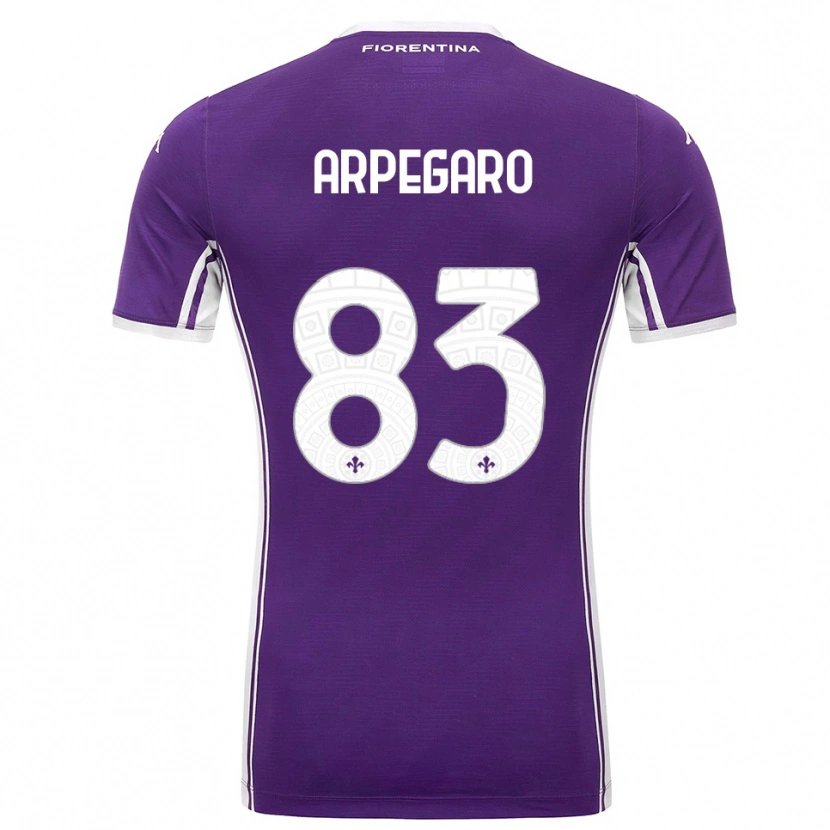 Danxen Børn Sofia Arpegaro #83 Lilla Hvid Hjemmebane Spillertrøjer 2025/26 Trøje T-Shirt