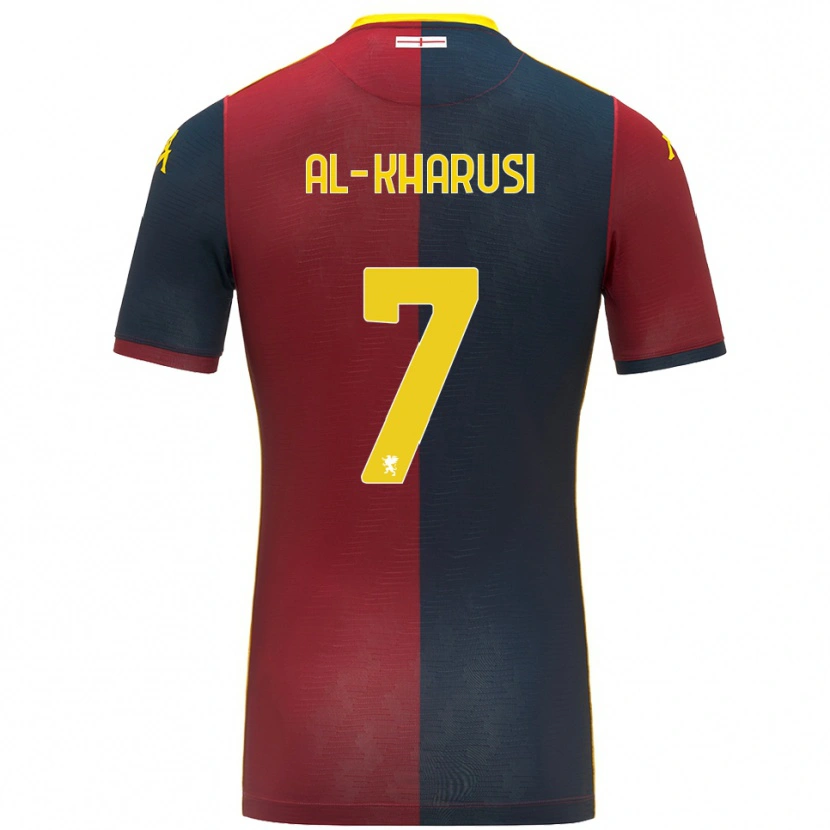 Danxen Børn Suhayb Al-Kharusi #7 Rød Kongeblå Hjemmebane Spillertrøjer 2025/26 Trøje T-Shirt