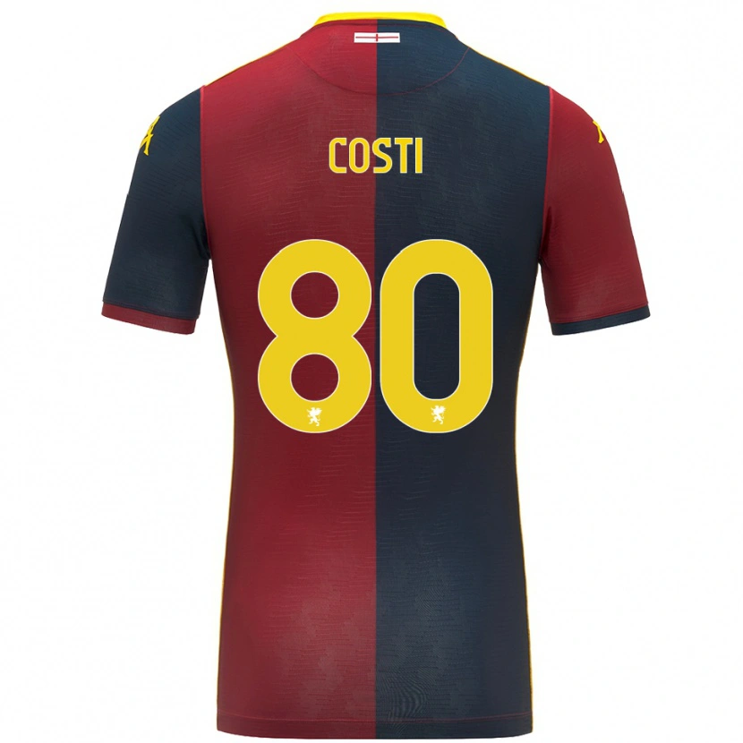 Danxen Børn Fabiana Costi #80 Rød Kongeblå Hjemmebane Spillertrøjer 2025/26 Trøje T-Shirt