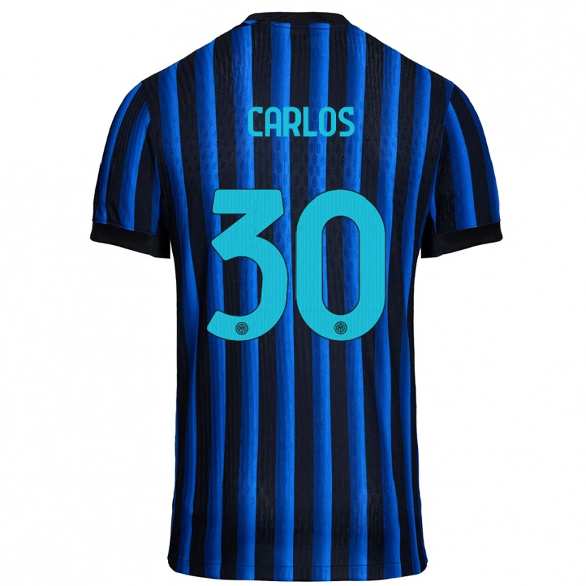 Danxen Børn Carlos Augusto #30 Sort Blå Hjemmebane Spillertrøjer 2025/26 Trøje T-Shirt