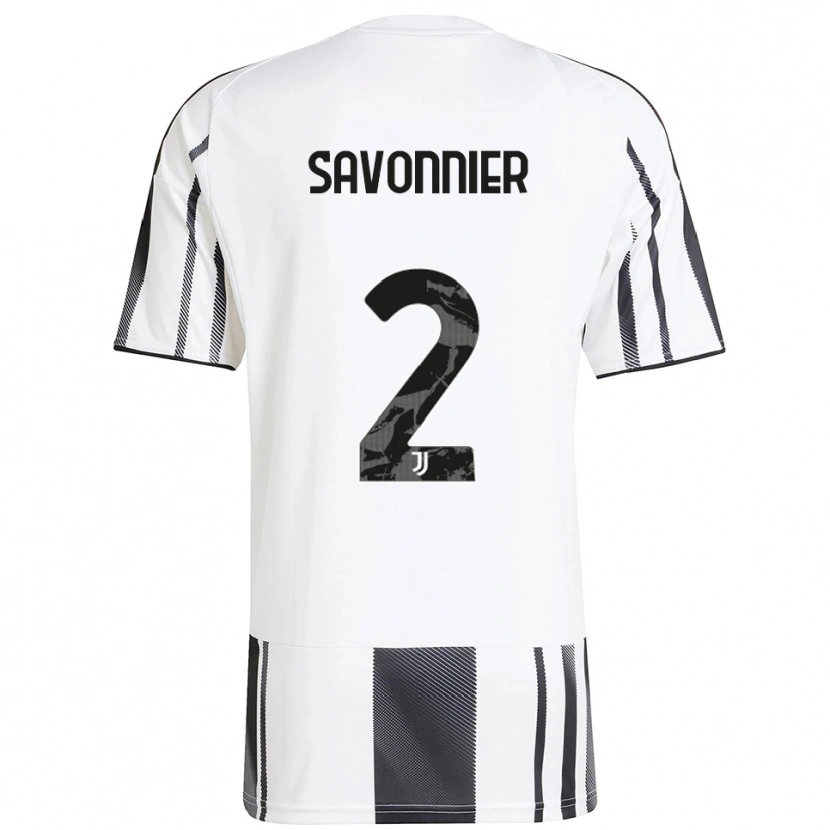 Danxen Børn Nelson Savonnier #2 Hvid Sort Hjemmebane Spillertrøjer 2025/26 Trøje T-Shirt