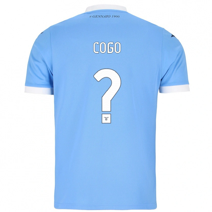 Danxen Børn Giovanni Cogo #0 Lyseblå Hvid Hjemmebane Spillertrøjer 2025/26 Trøje T-Shirt