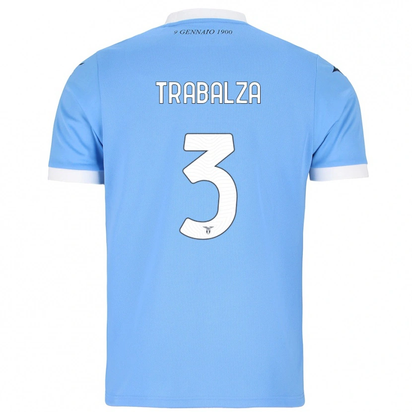 Danxen Børn Alessandro Trabalza #3 Lyseblå Hvid Hjemmebane Spillertrøjer 2025/26 Trøje T-Shirt