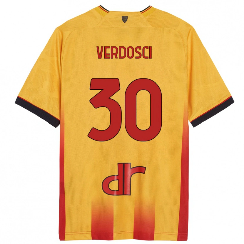 Danxen Børn Simone Verdosci #30 Gul Orange Hjemmebane Spillertrøjer 2025/26 Trøje T-Shirt