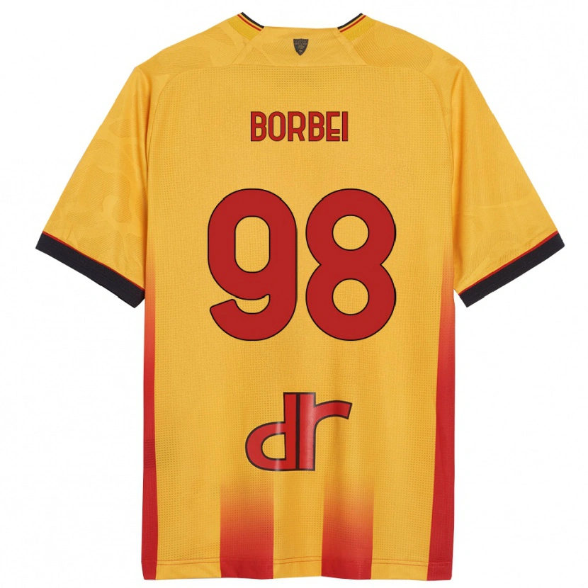 Danxen Børn Alexandru Borbei #98 Gul Orange Hjemmebane Spillertrøjer 2025/26 Trøje T-Shirt
