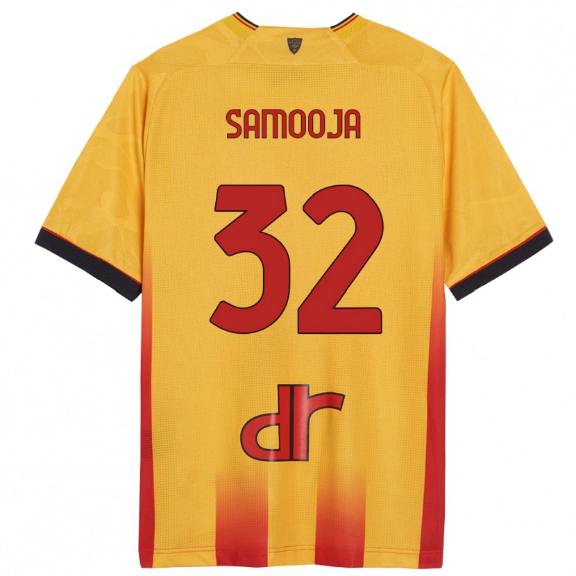 Danxen Børn Jasper Samooja #32 Gul Orange Hjemmebane Spillertrøjer 2025/26 Trøje T-Shirt