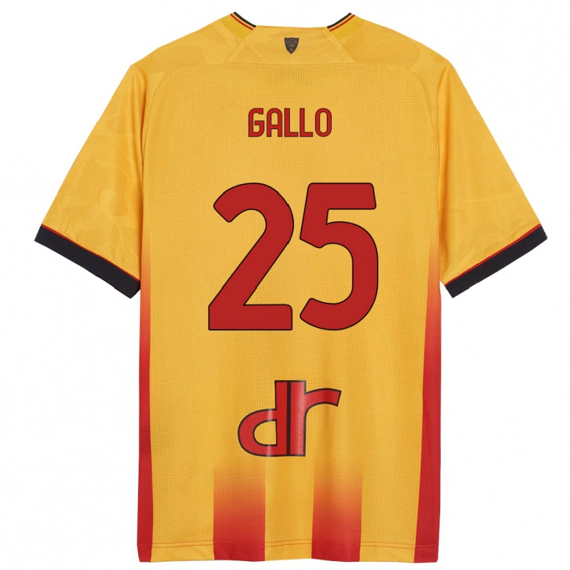 Danxen Børn Antonino Gallo #25 Gul Orange Hjemmebane Spillertrøjer 2025/26 Trøje T-Shirt