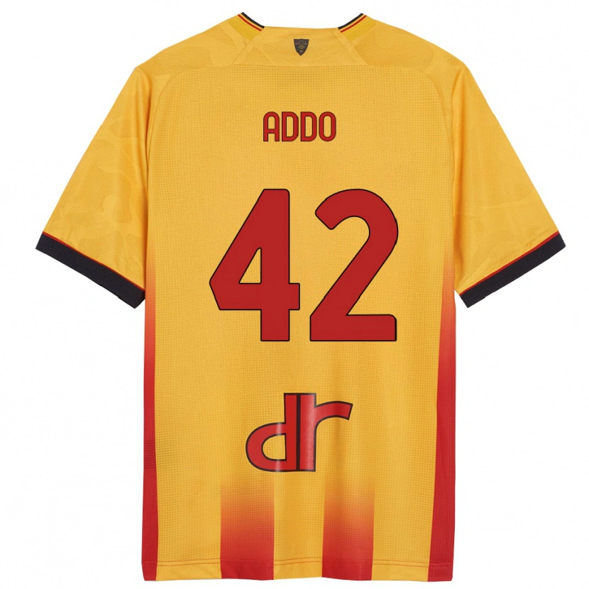 Danxen Børn Vernon Addo #42 Gul Orange Hjemmebane Spillertrøjer 2025/26 Trøje T-Shirt