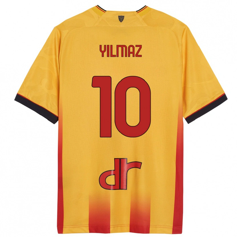 Danxen Børn Enes Yilmaz #10 Gul Orange Hjemmebane Spillertrøjer 2025/26 Trøje T-Shirt