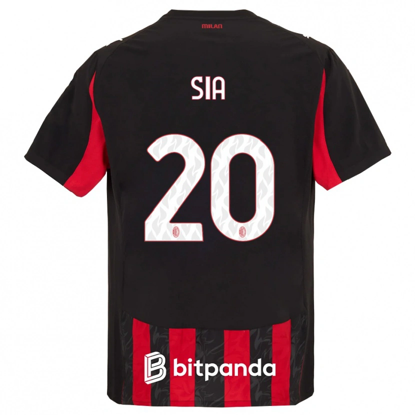 Danxen Børn Diego Sia #20 Rød Sort Hjemmebane Spillertrøjer 2025/26 Trøje T-Shirt