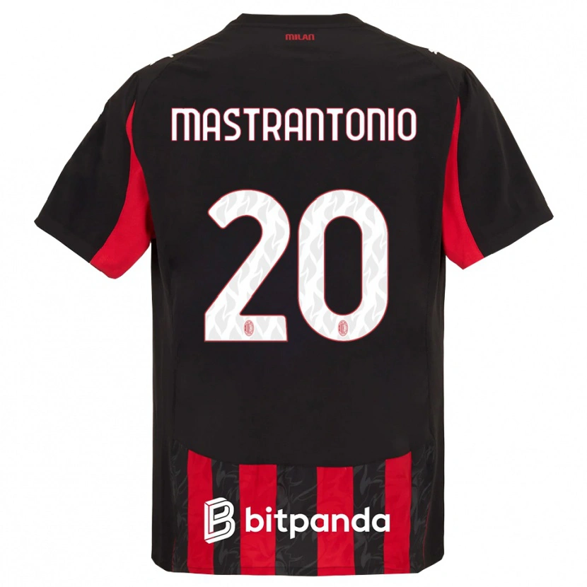 Danxen Børn Davide Mastrantonio #20 Rød Sort Hjemmebane Spillertrøjer 2025/26 Trøje T-Shirt